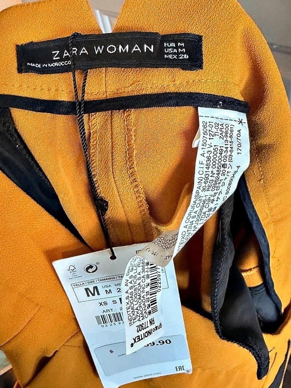 Zara Double-Breasted Pantsuit in yellow Size Medium NWT - Picture 3 of 11